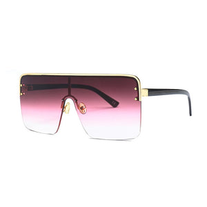 Trend Oversize Square Mirror Sunglasses Men Brand Designer  Vintage Sun Glasses For Women Goggle Oculos