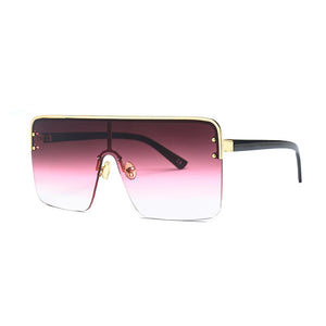 Trend Oversize Square Mirror Sunglasses Men Brand Designer  Vintage Sun Glasses For Women Goggle Oculos