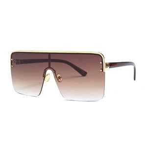 Trend Oversize Square Mirror Sunglasses Men Brand Designer  Vintage Sun Glasses For Women Goggle Oculos