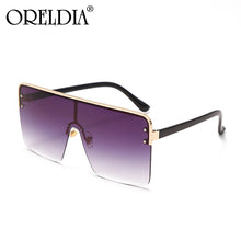 Load image into Gallery viewer, Trend Oversized Square Sunglasses Women Men One Piece Flat Top Sun Glasses  Brand Eyewear Female Glasses UV400