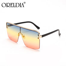Load image into Gallery viewer, Trend Oversized Square Sunglasses Women Men One Piece Flat Top Sun Glasses  Brand Eyewear Female Glasses UV400