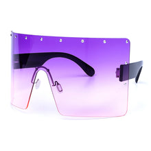 Load image into Gallery viewer, Trend Oversized Sunglasses Women Men Rivet Sun Glasses One-piece Windproof Goggles Mirror Sunglass UV400 Oversized Sunglasses