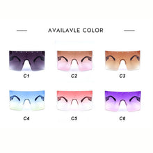 Load image into Gallery viewer, Trend Oversized Sunglasses Women Men Rivet Sun Glasses One-piece Windproof Goggles Mirror Sunglass UV400 Oversized Sunglasses