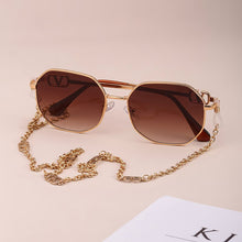 Load image into Gallery viewer, Trend sunglasses 2023 Net Red Same Style Anti-dropping Chain Lanyard metal outdoor square retro party glasses 7907
