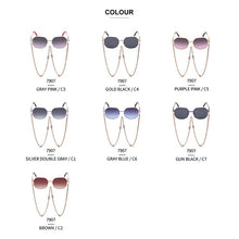 Load image into Gallery viewer, Trend sunglasses 2023 Net Red Same Style Anti-dropping Chain Lanyard metal outdoor square retro party glasses 7907
