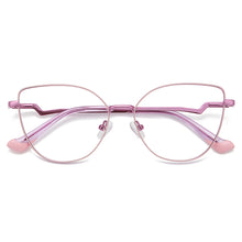 Load image into Gallery viewer, Trending Blue Light Blocking Women&#39;s Metal Glasses Frame With Spring Hinges Female Anti Radiation Protection Eyeglasses Frames