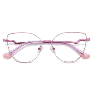 Trending Blue Light Blocking Women's Metal Glasses Frame With Spring Hinges Female Anti Radiation Protection Eyeglasses Frames