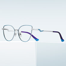 Load image into Gallery viewer, Trending Blue Light Blocking Women&#39;s Metal Glasses Frame With Spring Hinges Female Anti Radiation Protection Eyeglasses Frames