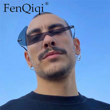 Load image into Gallery viewer, Trending Brand Designer Sunglasses Women Onepiece Rimless Clear Ocean Lens Eyewear Shades Sunglass