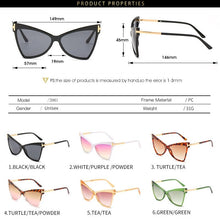 Load image into Gallery viewer, Trending Cat Eye Sunglasses Women Men 2023 Vintage TF Triangle Brand Designer Sun Glasses Shades UV400 lentes de sol