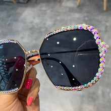 Load image into Gallery viewer, Trending Products  Oversized Women Sunglasses Women Luxury Rhinestone Square SunGlasses Clear Lens  Sunglasses VintageShades