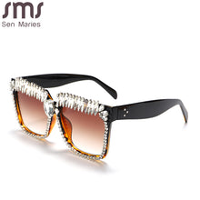 Load image into Gallery viewer, Trends Oversized Square Diamond Sunglasses Women  Rhinestones Sun Glasses Shades Eyewear Men Eyeglasses UV400