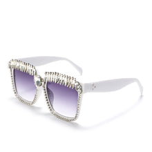 Load image into Gallery viewer, Trends Oversized Square Diamond Sunglasses Women  Rhinestones Sun Glasses Shades Eyewear Men Eyeglasses UV400