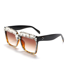 Load image into Gallery viewer, Trends Oversized Square Diamond Sunglasses Women  Rhinestones Sun Glasses Shades Eyewear Men Eyeglasses UV400