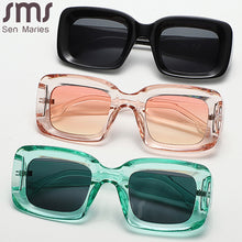 Load image into Gallery viewer, Trends Square Sunglasses Women Men Transparent Big Frames Sun Glasses Green Black Eyewear Female Sunshade Eyeglasses UV400