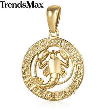 Load image into Gallery viewer, 12 Zodiac Sign Constellations Pendants Necklaces For Women Men 585 Rose Gold Male Jewelry Fashion Birthday Gifts GPM16