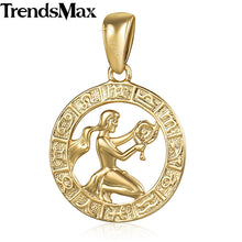 Load image into Gallery viewer, 12 Zodiac Sign Constellations Pendants Necklaces For Women Men 585 Rose Gold Male Jewelry Fashion Birthday Gifts GPM16