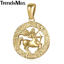 Load image into Gallery viewer, 12 Zodiac Sign Constellations Pendants Necklaces For Women Men 585 Rose Gold Male Jewelry Fashion Birthday Gifts GPM16