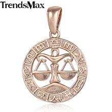 Load image into Gallery viewer, 12 Zodiac Sign Constellations Pendants Necklaces For Women Men 585 Rose Gold Male Jewelry Fashion Birthday Gifts GPM16