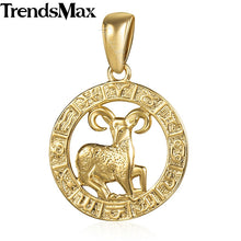 Load image into Gallery viewer, 12 Zodiac Sign Constellations Pendants Necklaces For Women Men 585 Rose Gold Male Jewelry Fashion Birthday Gifts GPM16