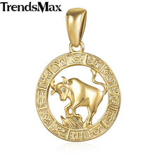 Load image into Gallery viewer, 12 Zodiac Sign Constellations Pendants Necklaces For Women Men 585 Rose Gold Male Jewelry Fashion Birthday Gifts GPM16