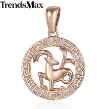 Load image into Gallery viewer, 12 Zodiac Sign Constellations Pendants Necklaces For Women Men 585 Rose Gold Male Jewelry Fashion Birthday Gifts GPM16
