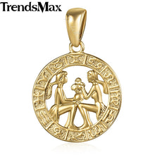 Load image into Gallery viewer, 12 Zodiac Sign Constellations Pendants Necklaces For Women Men 585 Rose Gold Male Jewelry Fashion Birthday Gifts GPM16