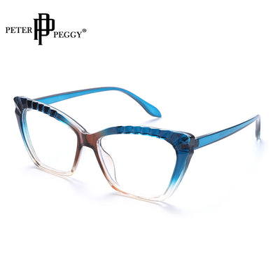 Occhiali da vista Cat Eye alla moda anti luce blu per uomo e donna, montatura per gambe a molla, protezione per lenti trasparenti, occhiali da gioco per dispositivi mobili