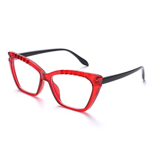 Occhiali da vista Cat Eye alla moda anti luce blu per uomo e donna, montatura per gambe a molla, protezione per lenti trasparenti, occhiali da gioco per dispositivi mobili
