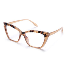 Carica l&#39;immagine nel visualizzatore di Gallery, Occhiali da vista Cat Eye alla moda anti luce blu per uomo e donna, montatura per gambe a molla, protezione per lenti trasparenti, occhiali da gioco per dispositivi mobili