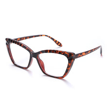 Carica l&#39;immagine nel visualizzatore di Gallery, Occhiali da vista Cat Eye alla moda anti luce blu per uomo e donna, montatura per gambe a molla, protezione per lenti trasparenti, occhiali da gioco per dispositivi mobili