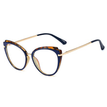 Load image into Gallery viewer, Trendy Cat Eye Computer Glasses Anti Blue Light Eyeglasses Women TR90 Ladies Blue Light Blocking Decoration Eyewear