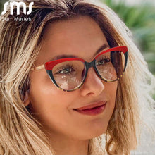 Load image into Gallery viewer, Trendy Cat Eye Computer Glasses Frame Women TR90 Blue Light Blocking Eyeglasses Men Vintage Daily Eyewear Optical Frame