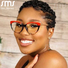 Load image into Gallery viewer, Trendy Cat Eye Computer Glasses Frame Women TR90 Blue Light Blocking Eyeglasses Men Vintage Daily Eyewear Optical Frame