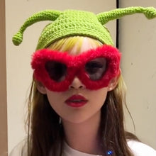 Load image into Gallery viewer, Trendy Cat Eye Kardashan Sunglasses Women Punk Soft Fur Velvet Sun Glasses Ladies UV400 Shades Handmade Eyewear Gafas De Sol INS