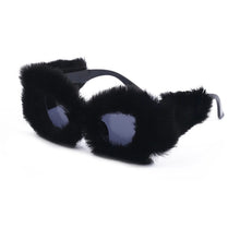 Load image into Gallery viewer, Trendy Cat Eye Kardashan Sunglasses Women Punk Soft Fur Velvet Sun Glasses Ladies UV400 Shades Handmade Eyewear Gafas De Sol
