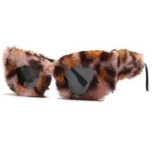 Load image into Gallery viewer, Trendy Cat Eye Kardashan Sunglasses Women Punk Soft Fur Velvet Sun Glasses Ladies UV400 Shades Handmade Eyewear Gafas De Sol