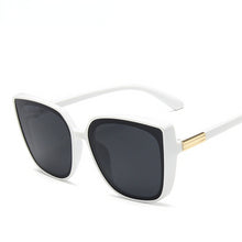 Load image into Gallery viewer, Trendy Cat Eye Sunglasses Female Retro Black Mirror Sunglasses Big Frame Cool Sexy Female Big Frame Sunglasses