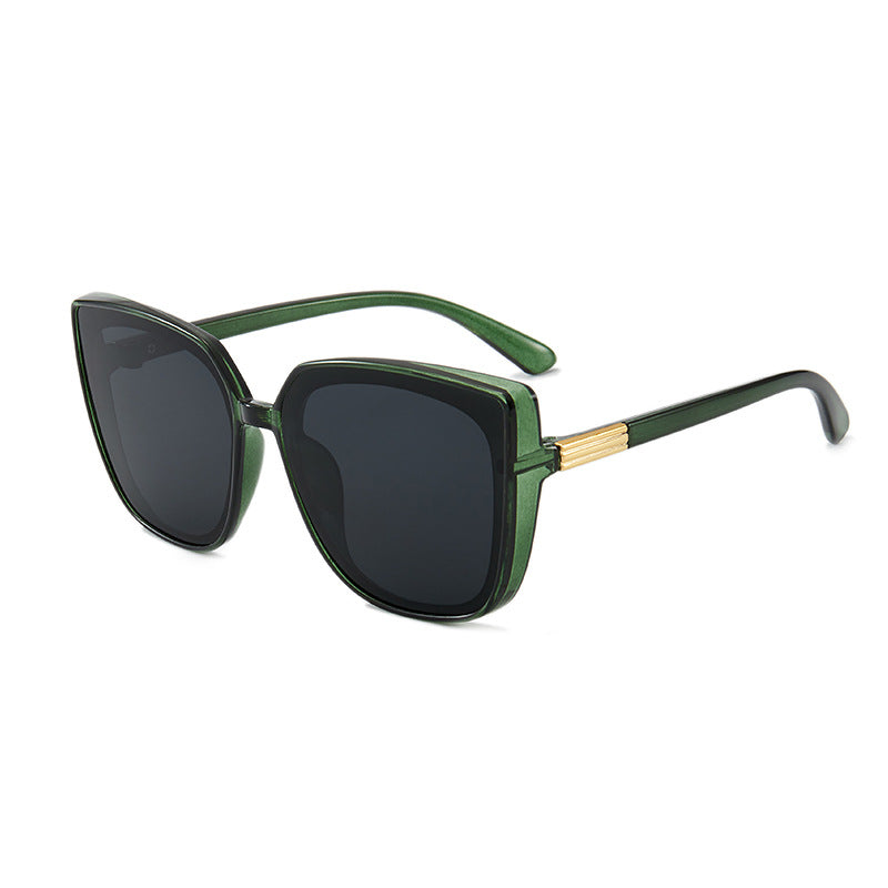 Trendy Cat Eye Sunglasses Female Retro Black Mirror Sunglasses Big Frame Cool Sexy Female Big Frame Sunglasses