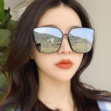 Load image into Gallery viewer, Trendy Cat Eye Sunglasses Female Retro Black Mirror Sunglasses Big Frame Cool Sexy Female Big Frame Sunglasses