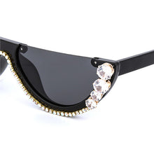 Load image into Gallery viewer, Trendy Diamond Cat Eye Sunglasses Women  Brand Designer Crystal Sexy Cateye Metal Jewel Frame Rhinestone Eyewear Oculos