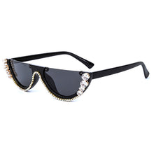 Load image into Gallery viewer, Trendy Diamond Cat Eye Sunglasses Women  Brand Designer Crystal Sexy Cateye Metal Jewel Frame Rhinestone Eyewear Oculos