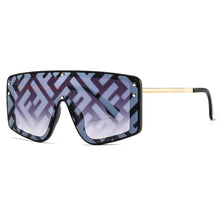 Load image into Gallery viewer, Trendy Jumpsuit F Letter Sunglasses Women Metal Personality Large Frame Sunglasses Sunglasses for Women