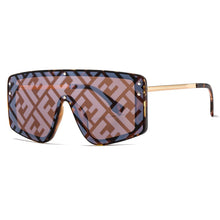 Load image into Gallery viewer, Trendy Jumpsuit F Letter Sunglasses Women Metal Personality Large Frame Sunglasses Sunglasses for Women