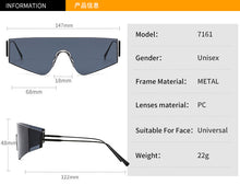 Load image into Gallery viewer, Trendy Frameless One Piece Sunglasses Women 2023  Brand Metal Flat Top Sun Glasses Female Ocean Lens Shades Men