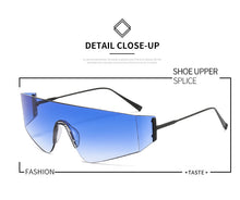 Load image into Gallery viewer, Trendy Frameless One Piece Sunglasses Women 2023  Brand Metal Flat Top Sun Glasses Female Ocean Lens Shades Men