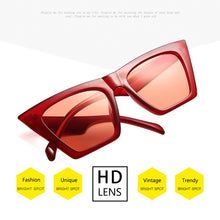 Carica l'immagine nel visualizzatore di Gallery, Trendy Geometric Women‘s Sunglasses Hyperbolic Sapphire Blue Sun Glasses Cat Eye Internet Celebrity Same Eyewear