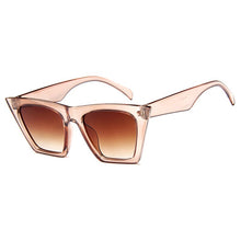 Carica l'immagine nel visualizzatore di Gallery, Trendy Geometric Women‘s Sunglasses Hyperbolic Sapphire Blue Sun Glasses Cat Eye Internet Celebrity Same Eyewear