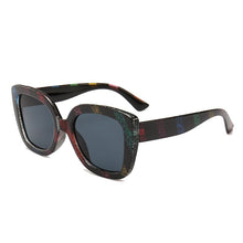 Load image into Gallery viewer, Trendy Glitter Sunglasses Women Men Oversized Square Sun Glasses UV400 Shades Steampunk Goggles Vintage Eyewear Gafas de sol