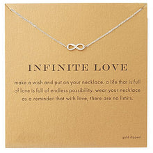 Load image into Gallery viewer, Trendy Gold Color Infinite Love Necklace For Women Minimalist Pendant Chain Friends Choker Necklaces Gift Card mothers day